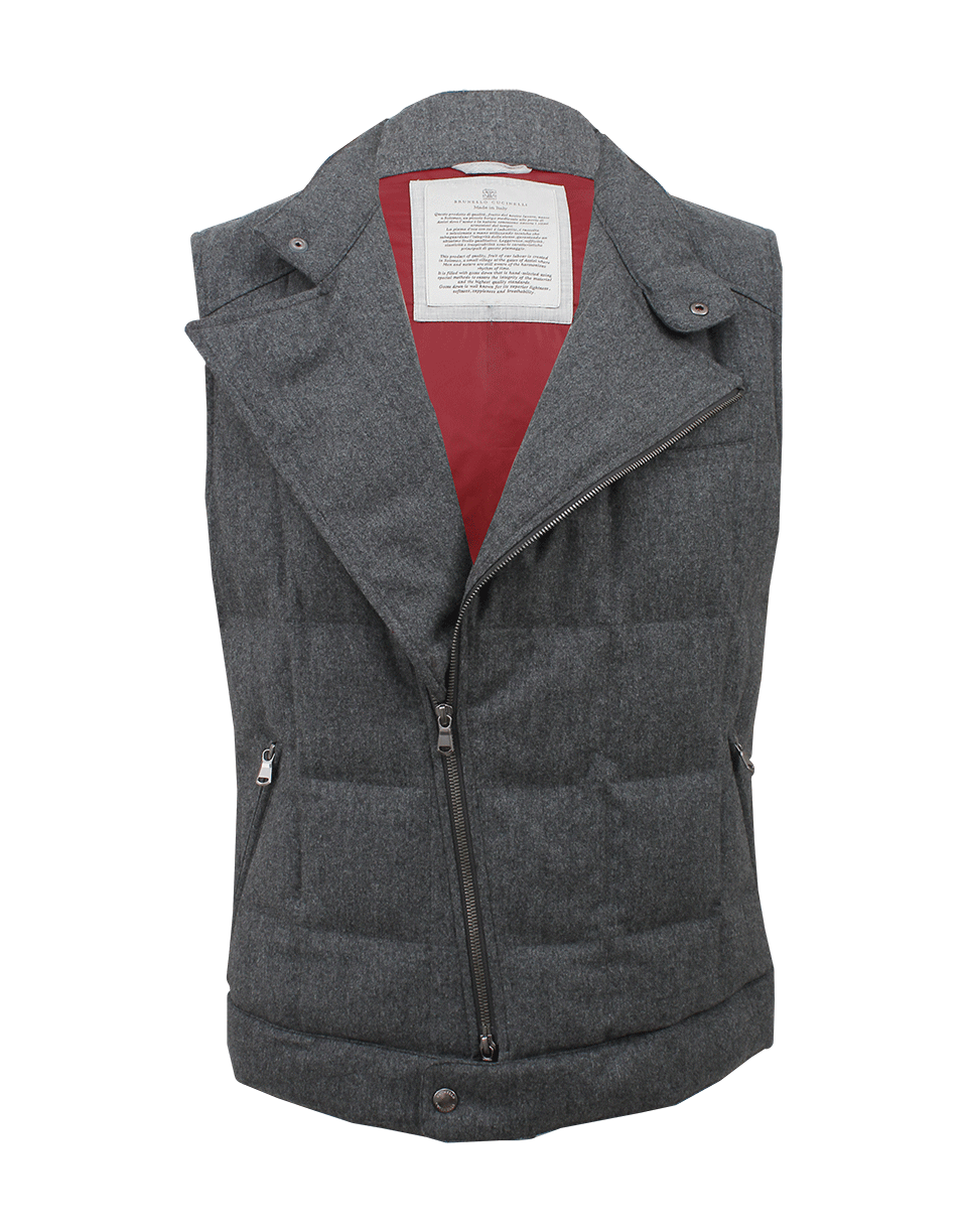 BRUNELLO CUCINELLI-Men’s Flannel Padded Vest-