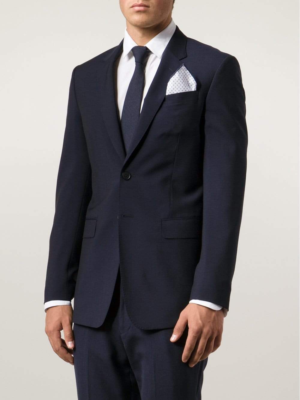 BRUNELLO CUCINELLI-Neat Pocket Square-MARINE