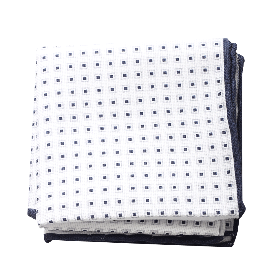 BRUNELLO CUCINELLI-Neat Pocket Square-MARINE