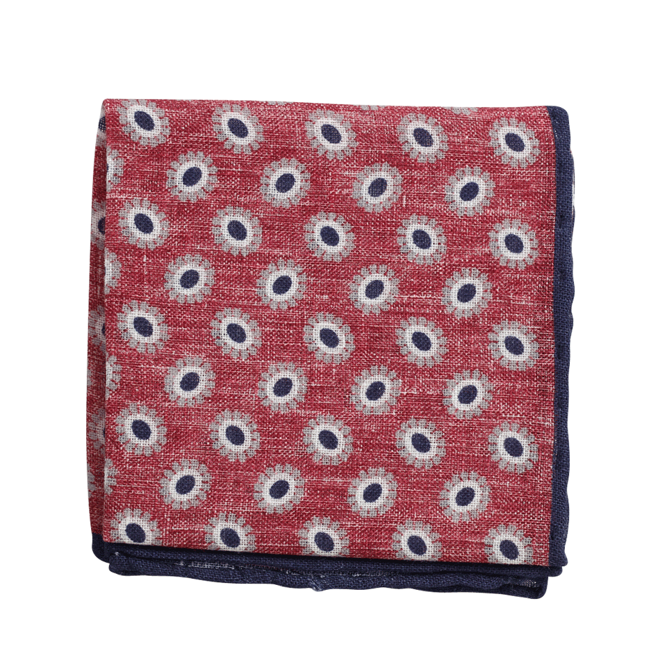 BRUNELLO CUCINELLI-Foulard Pocket Square-RED