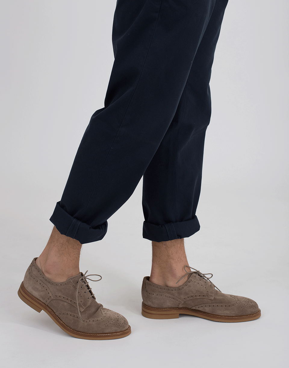 BRUNELLO CUCINELLI-Suede Wingtip-