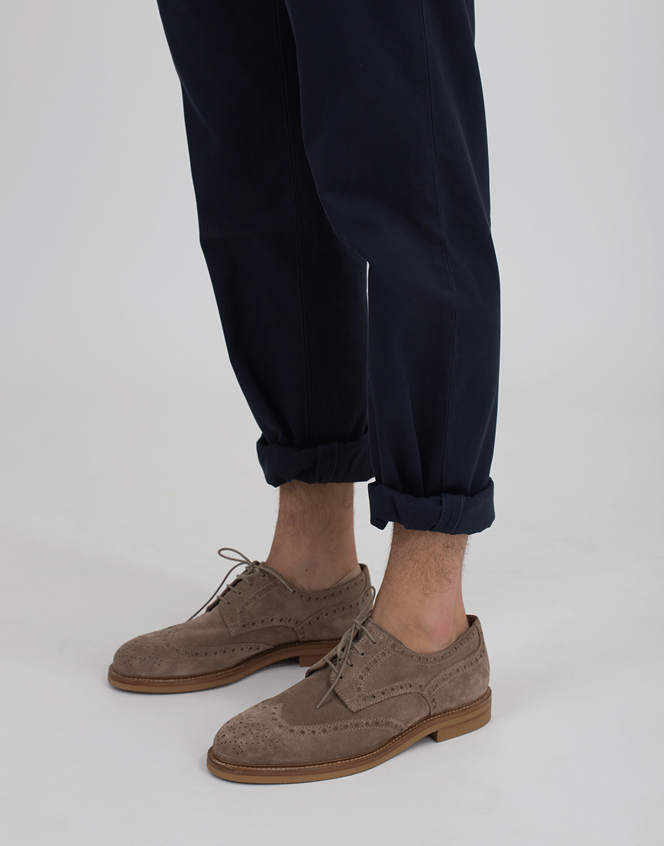 BRUNELLO CUCINELLI-Suede Wingtip-