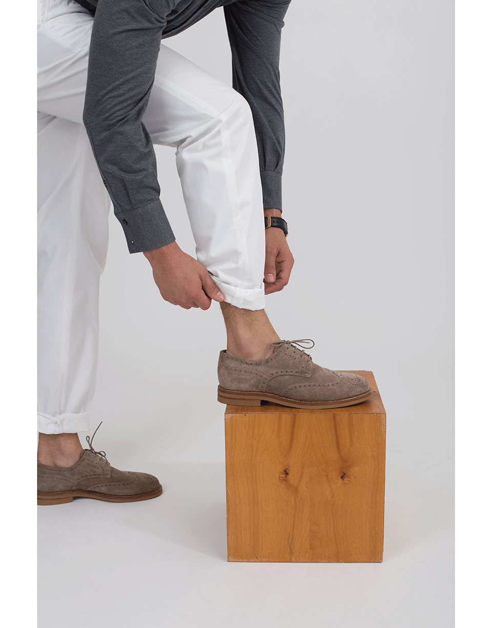 BRUNELLO CUCINELLI-Suede Wingtip-