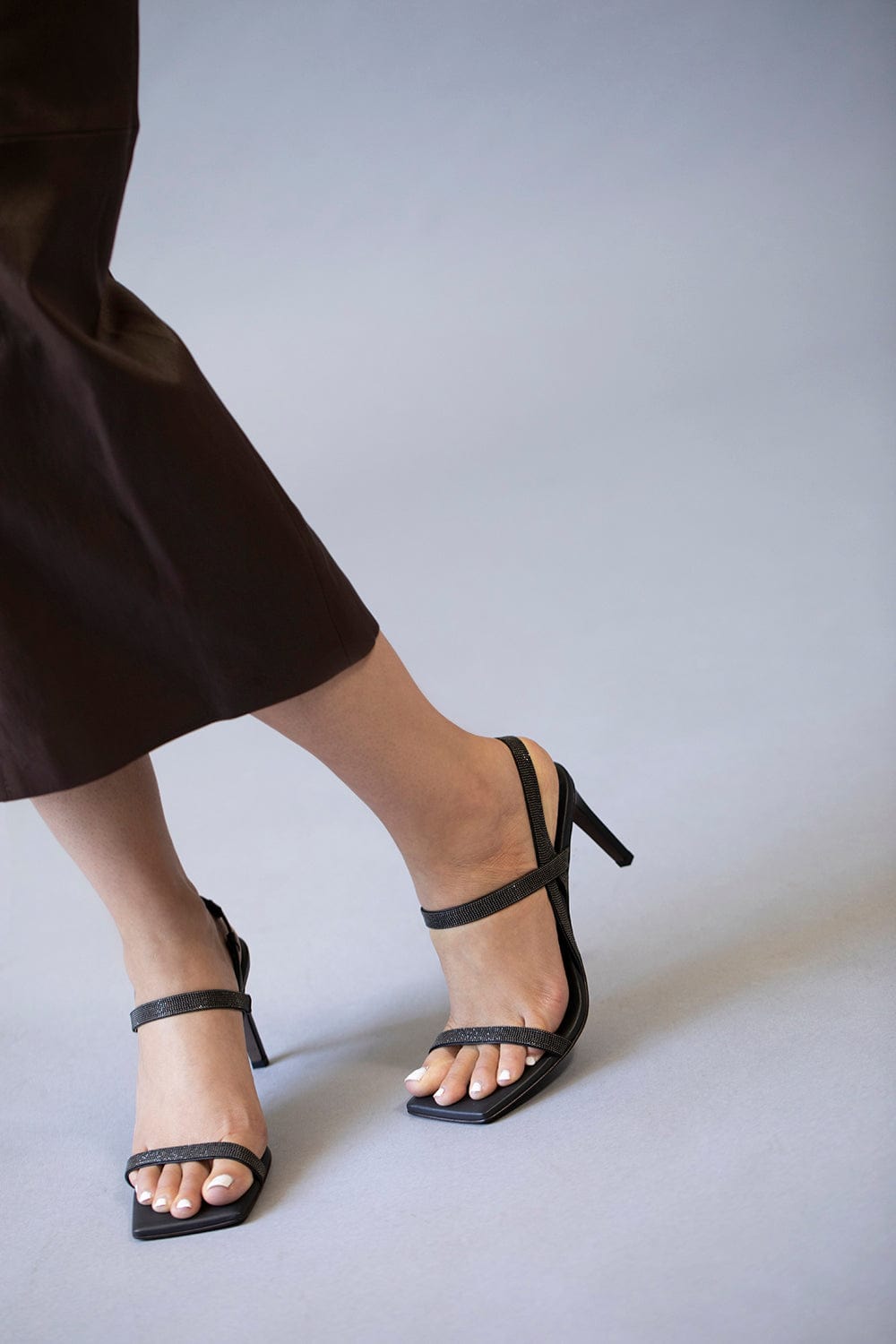 BRUNELLO CUCINELLI-Square Toe Heel With Monili-