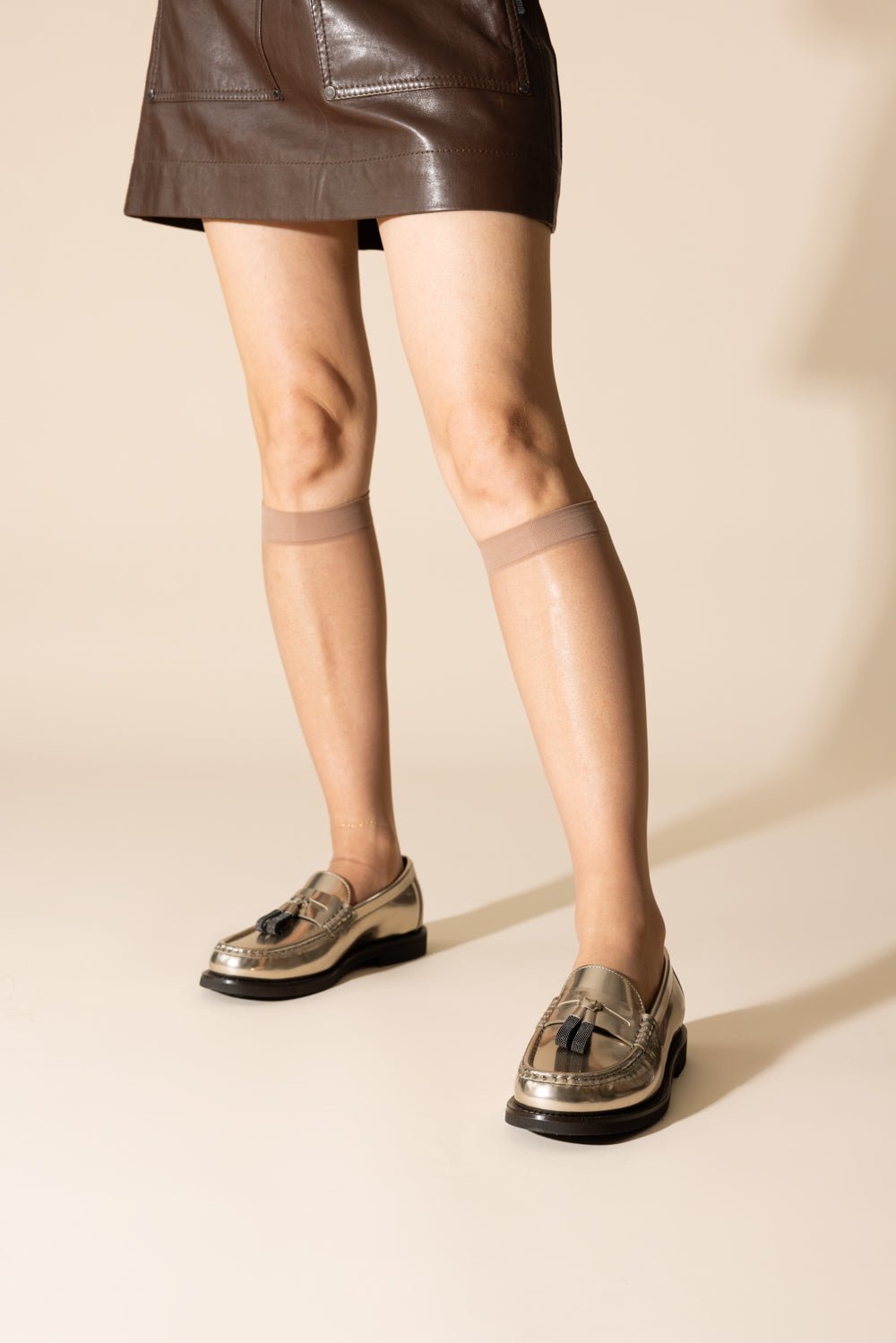BRUNELLO CUCINELLI-Metallic Sparkling Loafer-