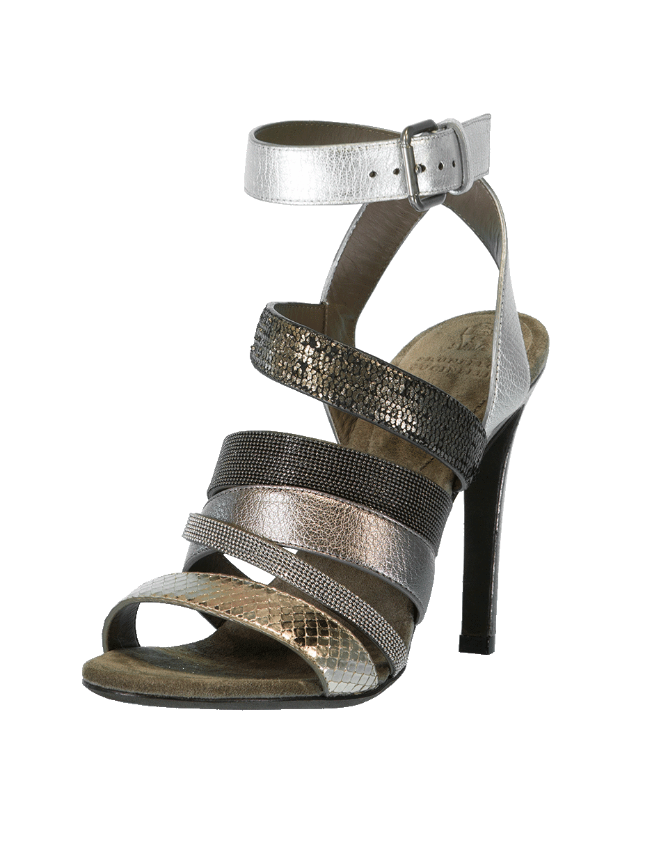BRUNELLO CUCINELLI-Mixed Leather Stiletto-