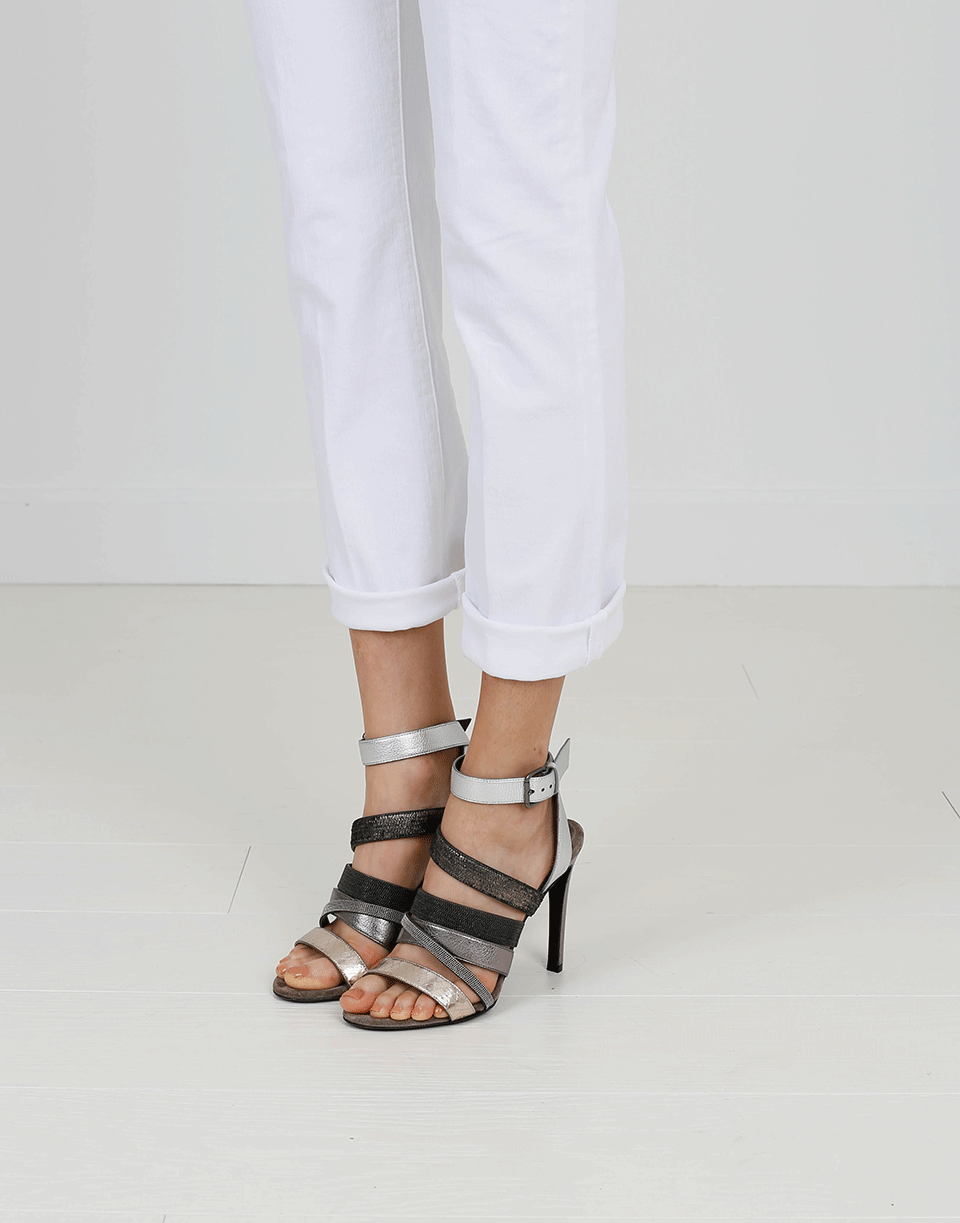 BRUNELLO CUCINELLI-Mixed Leather Stiletto-