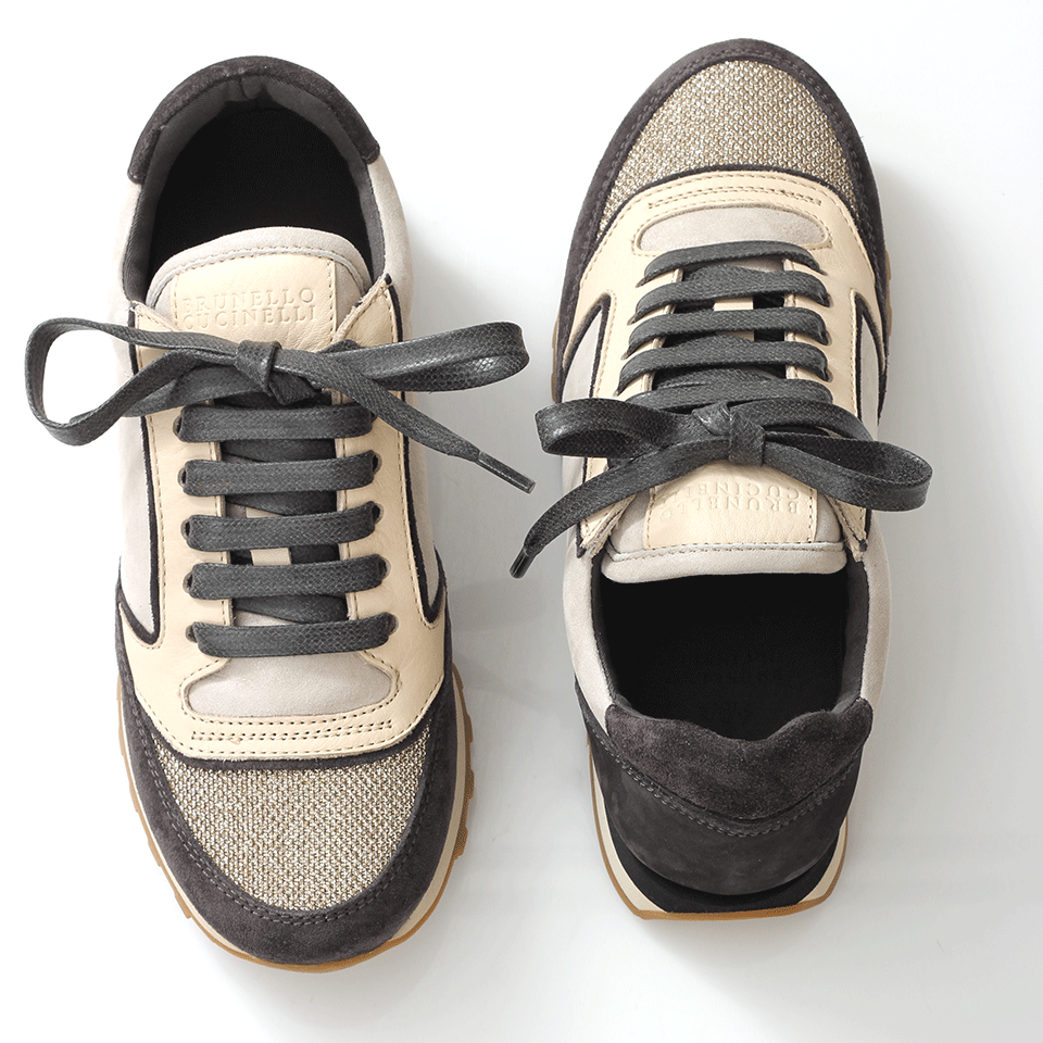 BRUNELLO CUCINELLI-Glitter Toe Sneaker-