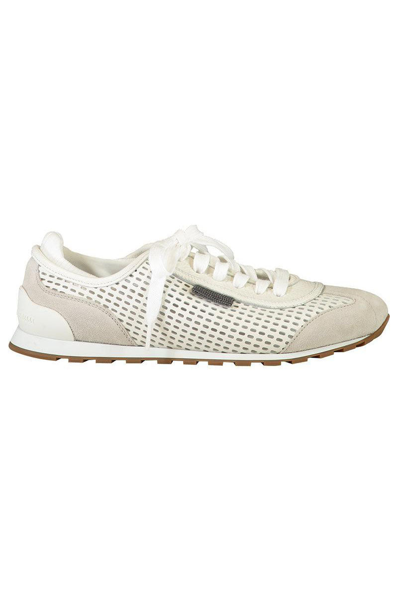 Shiny Tab Net Runners-WHITE-36.5-SHOESNEAKER-BRUNELLO CUCINELLI
