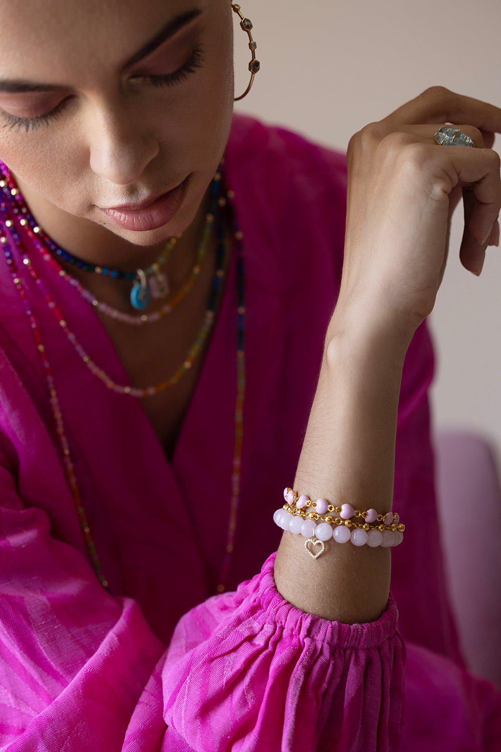 BUDDHA MAMA-Disco Ball Chain Bracelet-YELLOW GOLD
