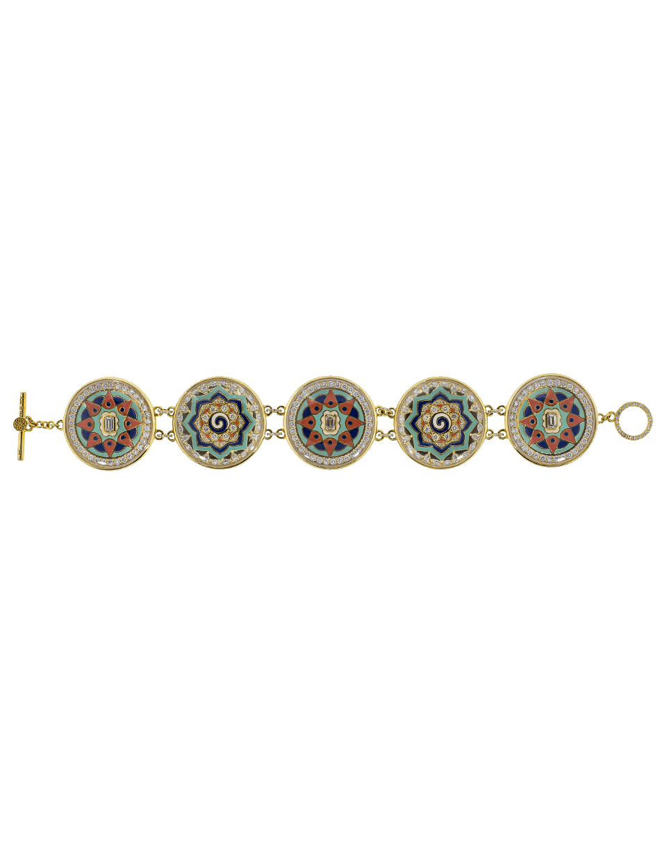 BUDDHA MAMA-Mandala Coin Bracelet-YELLOW GOLD