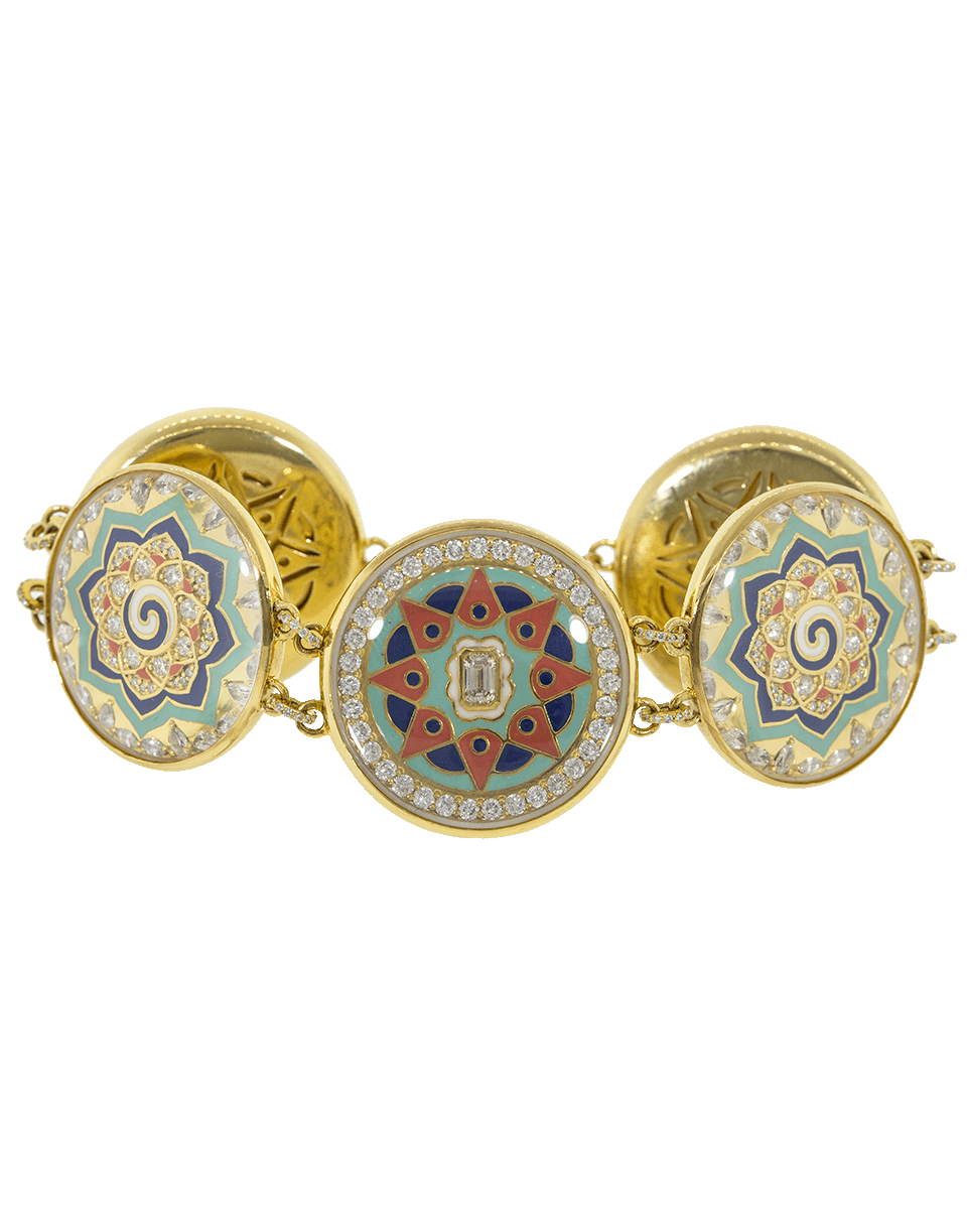 BUDDHA MAMA-Mandala Coin Bracelet-YELLOW GOLD