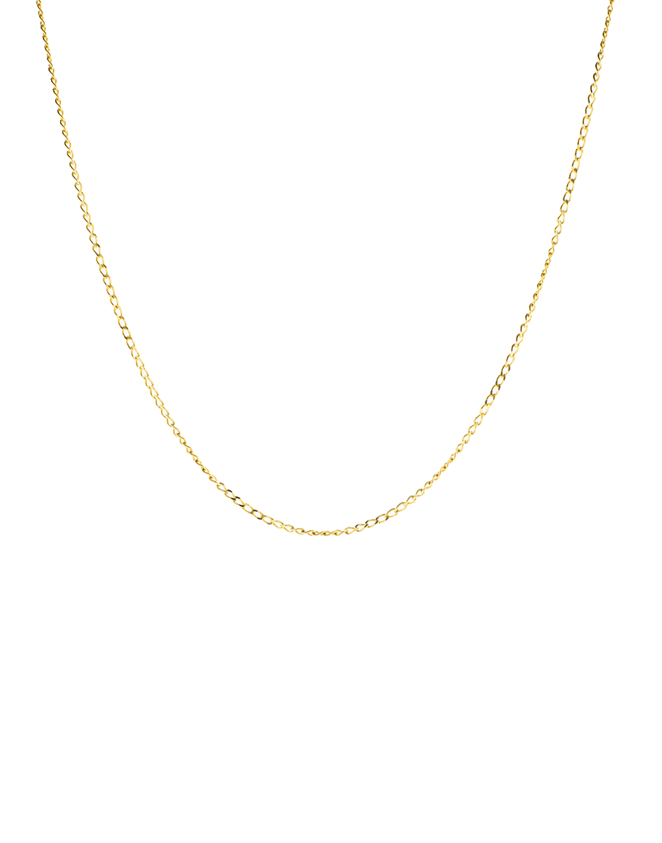BUDDHA MAMA-Diamond Curb Chain Necklace-YELLOW GOLD