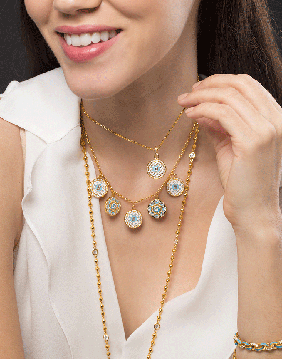 BUDDHA MAMA-Diamond Cut Curb Necklace-YELLOW GOLD