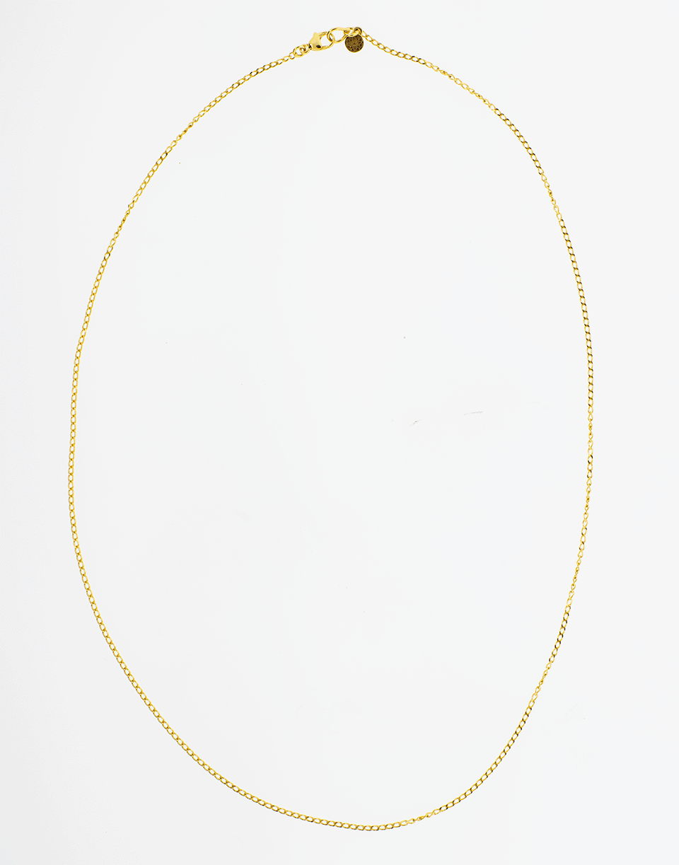 BUDDHA MAMA-Diamond Cut Curb Necklace-YELLOW GOLD