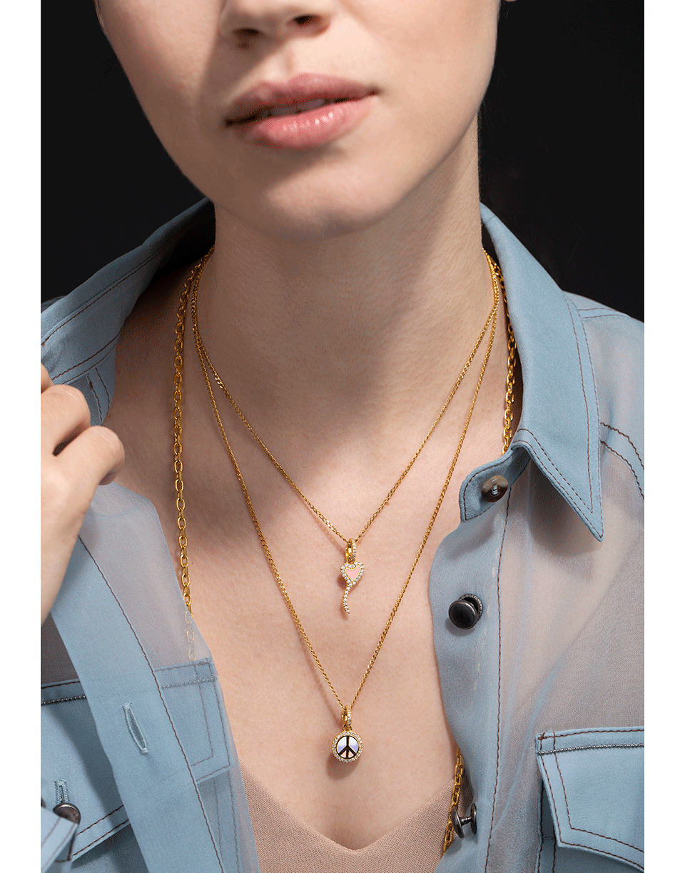 BUDDHA MAMA-Diamond Heart Pendant-YELLOW GOLD