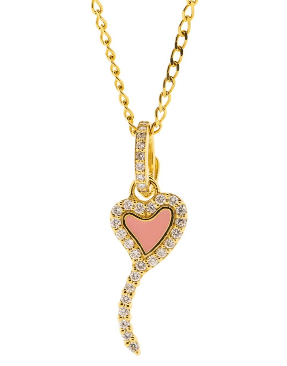 BUDDHA MAMA-Diamond Heart Pendant-YELLOW GOLD