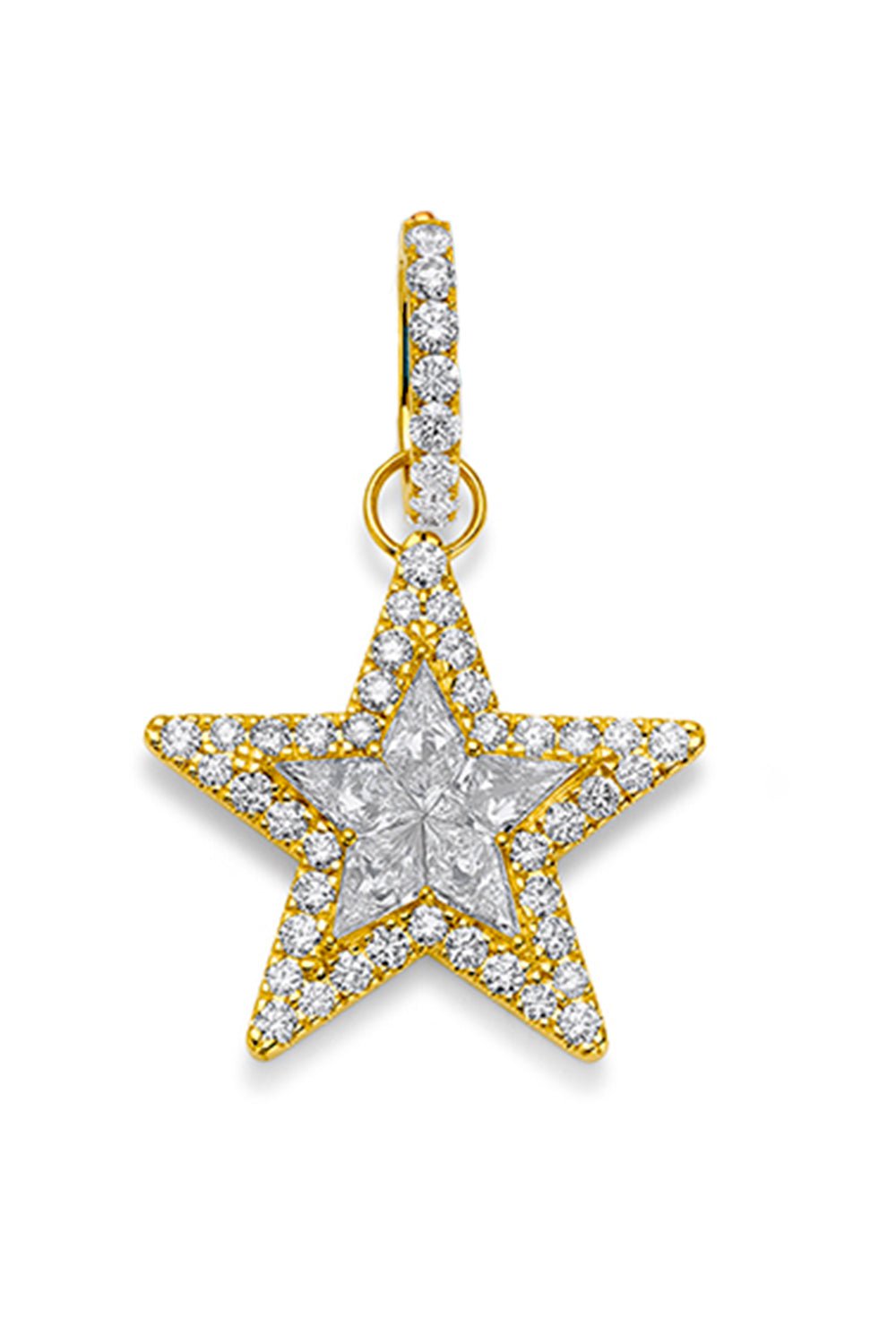 BUDDHA MAMA-Diamond Kite Star Pendant-YELLOW GOLD