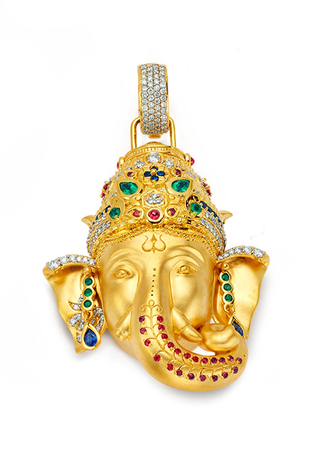 BUDDHA MAMA-Large Ganesha Pendant-YELLOW GOLD