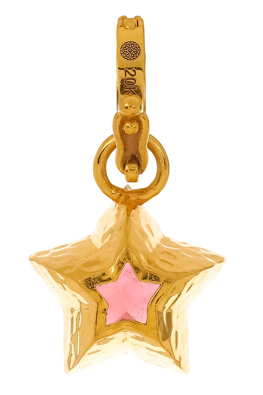 BUDDHA MAMA-Pink Tourmaline Star Pendant-YELLOW GOLD