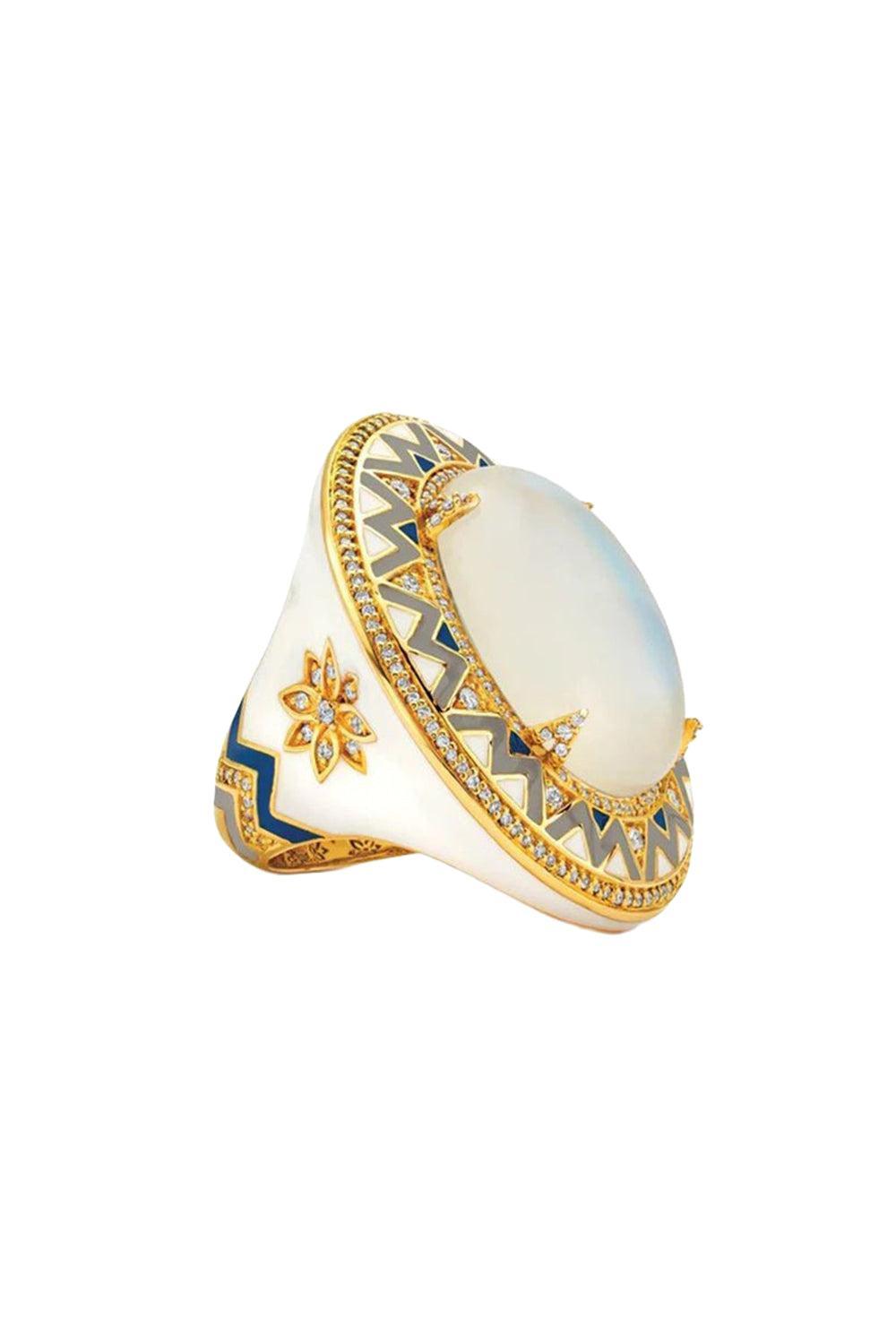 Rainbow Moonstone Ring-YELLOW GOLD-7.5-JEWELRYFINE JEWELRING-BUDDHA MAMA