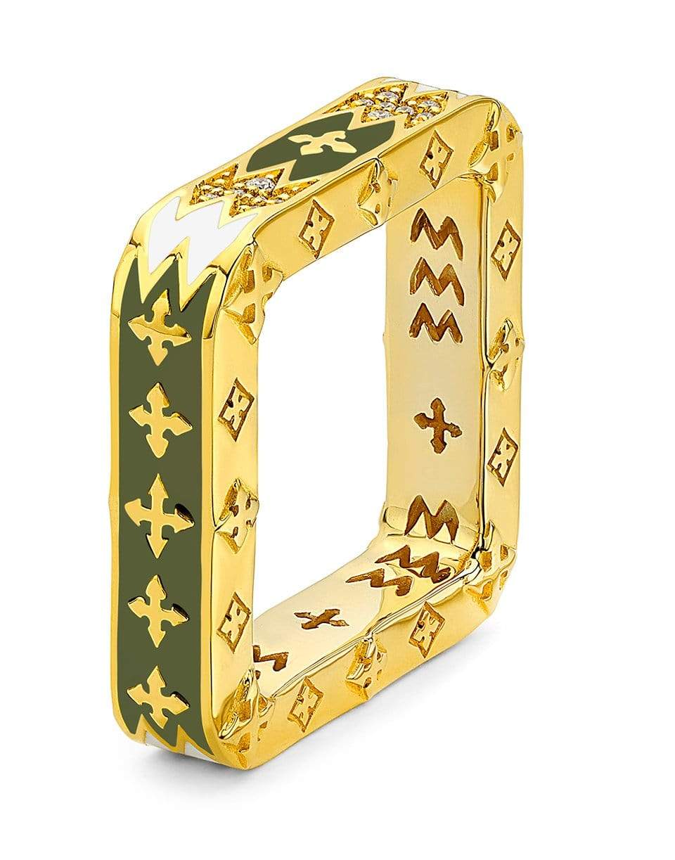 BUDDHA MAMA-Army Green Square Arrow Band-