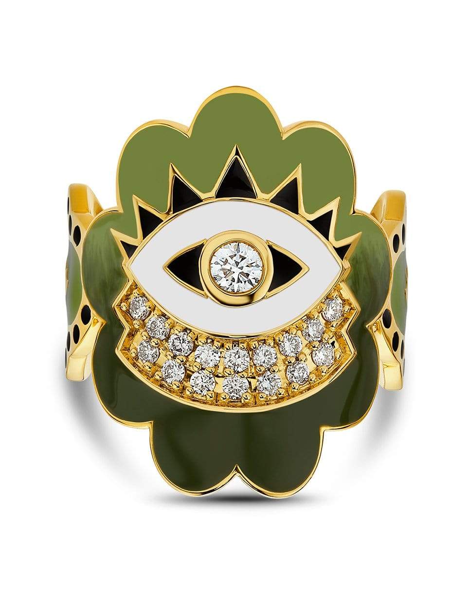 BUDDHA MAMA-Scalloped Evil Eye Wrap Ring-