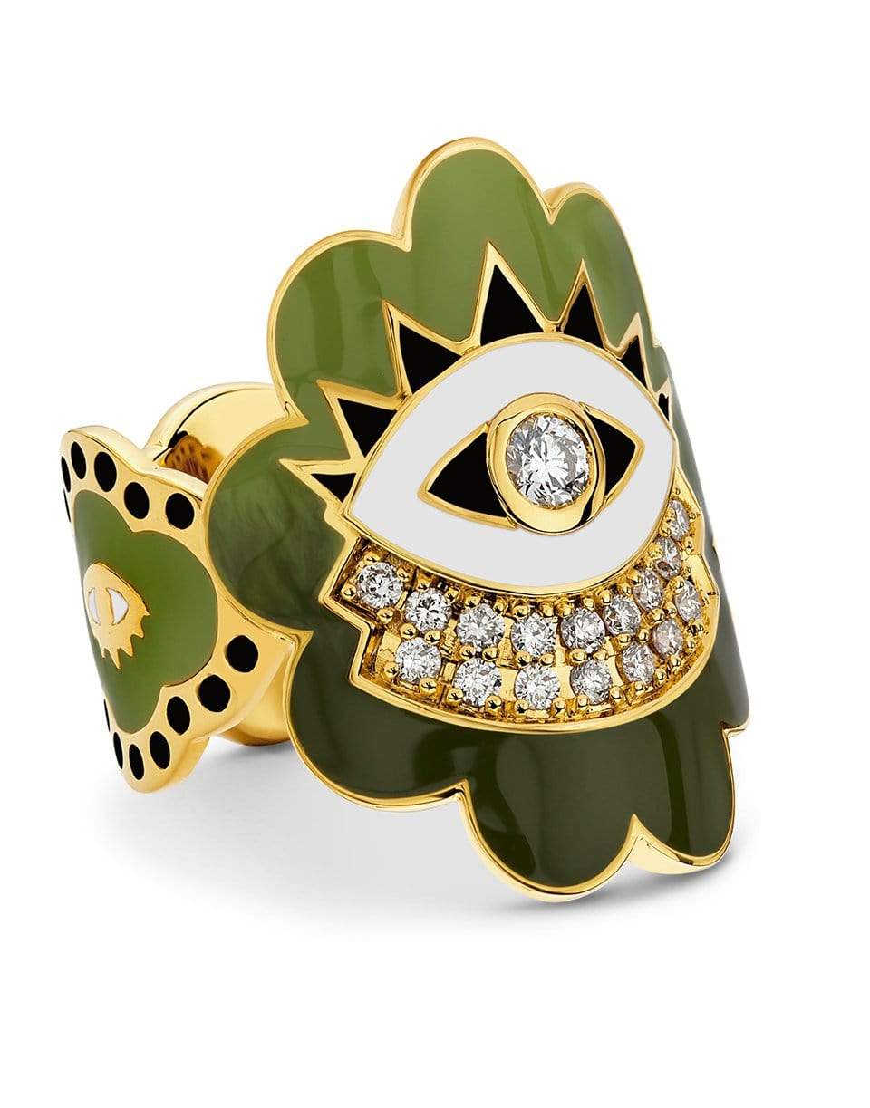 BUDDHA MAMA-Scalloped Evil Eye Wrap Ring-