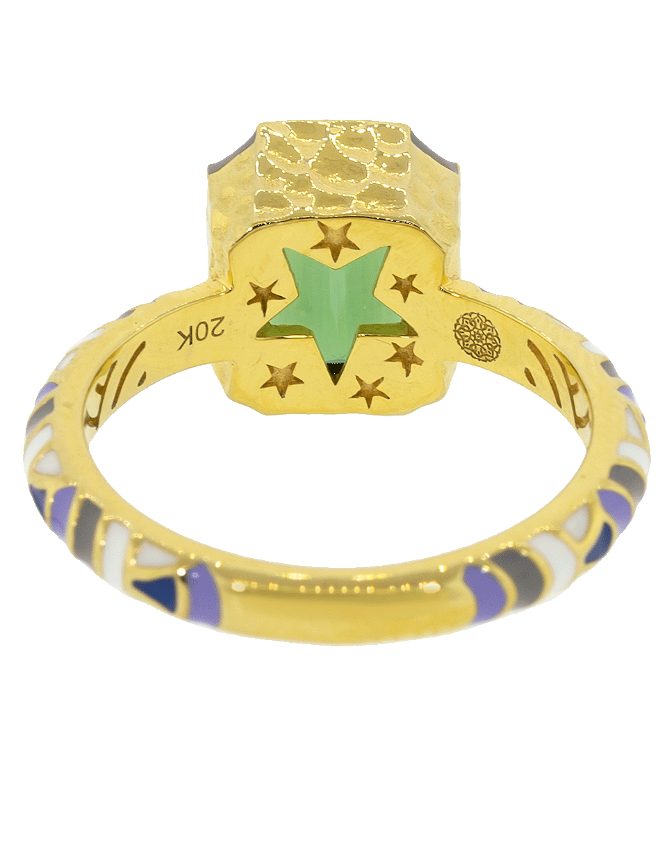 BUDDHA MAMA-Green Tourmaline Ring-YELLOW GOLD