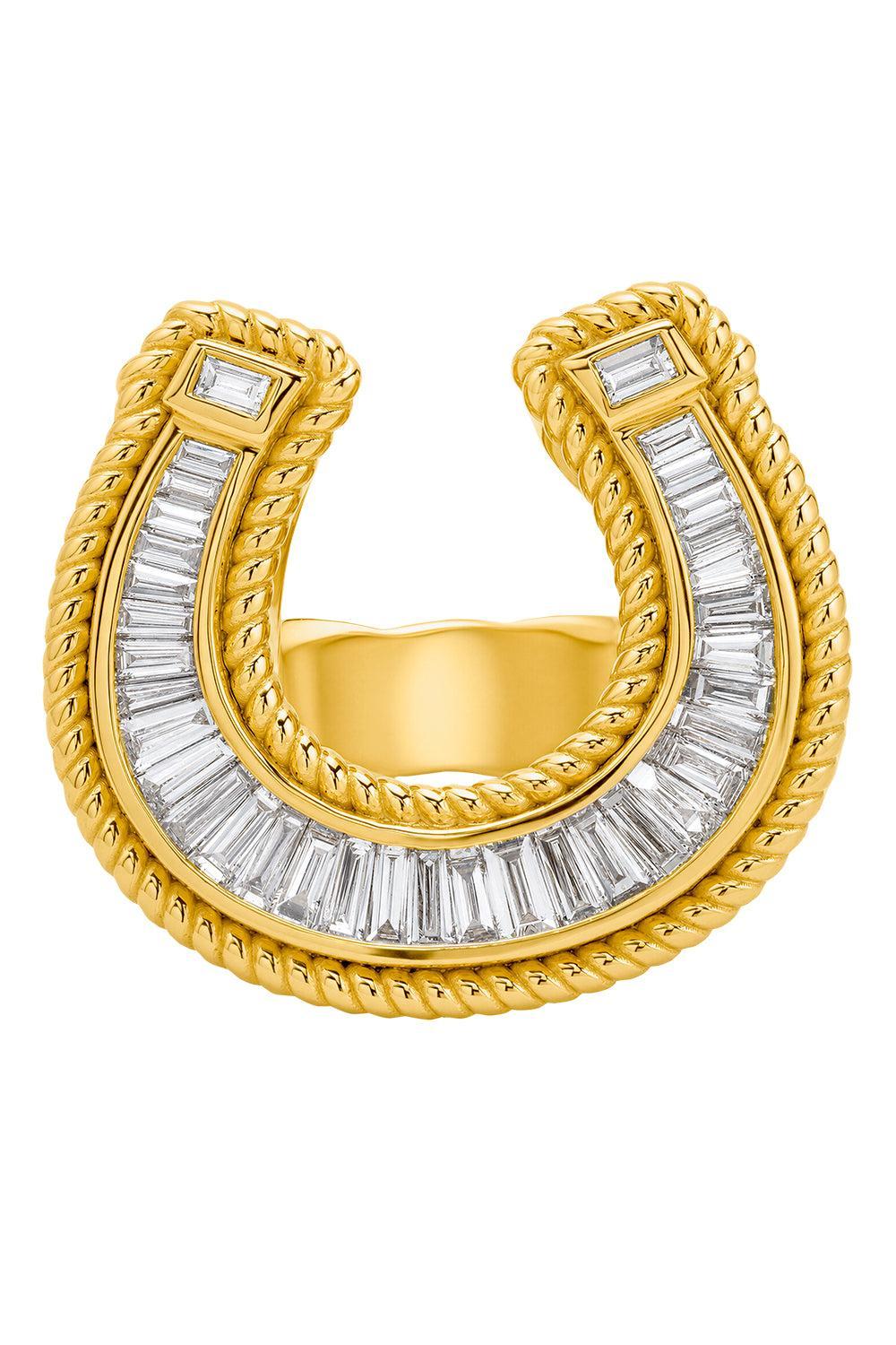  Diamond Horseshoe Signet Ring-YELLOW GOLD-7.5-JEWELRYFINE JEWELRING-BUDDHA MAMA 