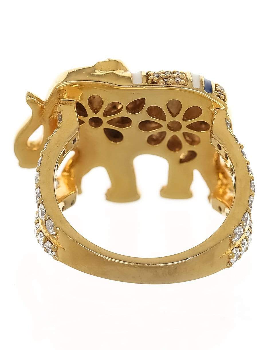 BUDDHA MAMA-Elephant Diamond Ring-YELLOW GOLD