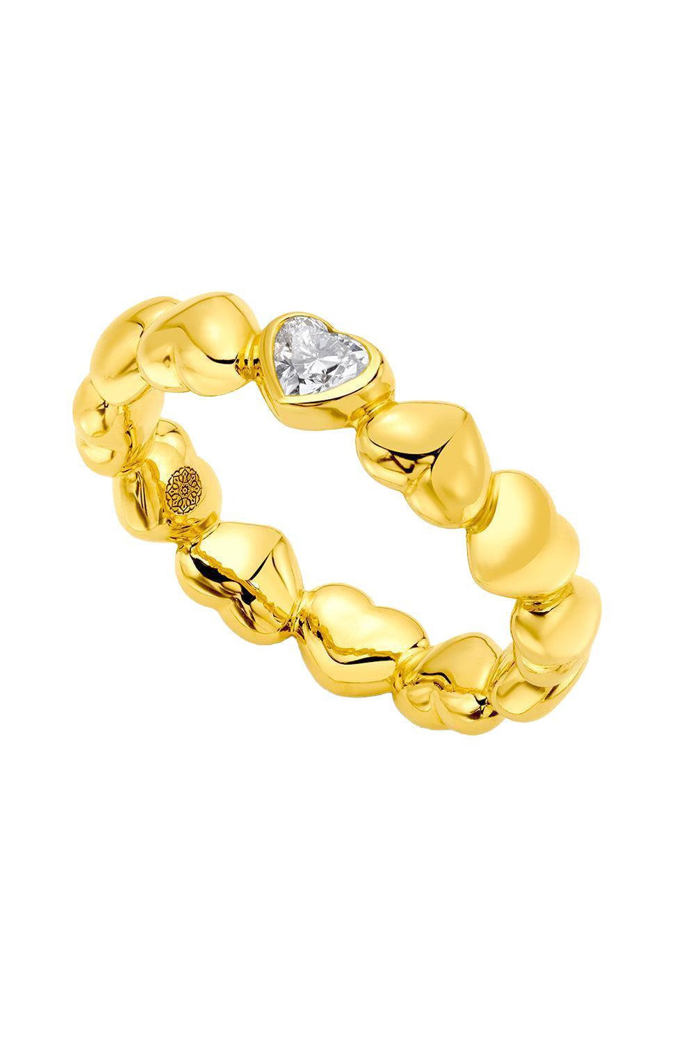Puffy Heart Diamond Ring-YELLOW GOLD-8-JEWELRYFINE JEWELRING-BUDDHA MAMA