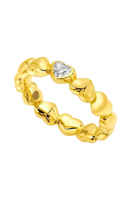 Puffy Heart Diamond Ring-YELLOW GOLD-8-JEWELRYFINE JEWELRING-BUDDHA MAMA
