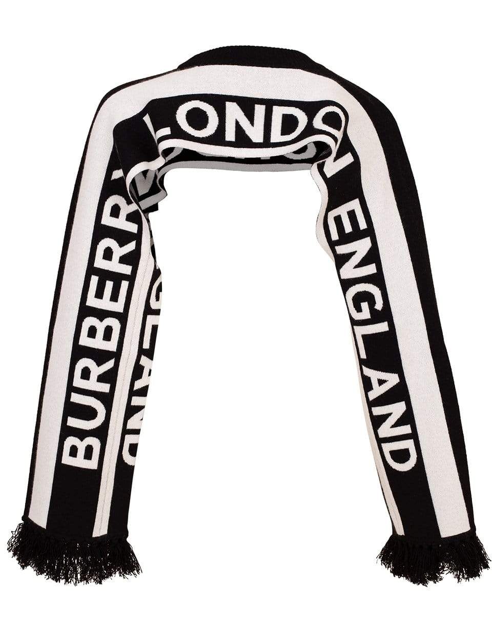 BURBERRY-Football Scarf-BLACK