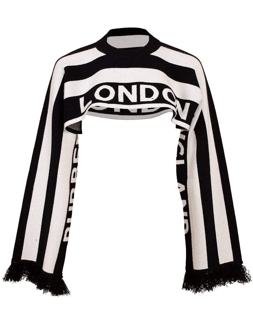 BURBERRY-Football Scarf-BLACK