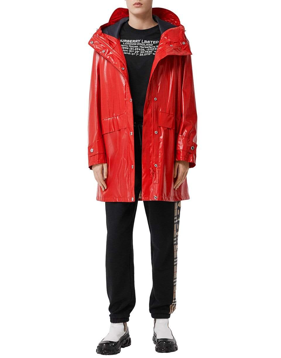 BURBERRY-Cramond Logo Parka Raincoat-