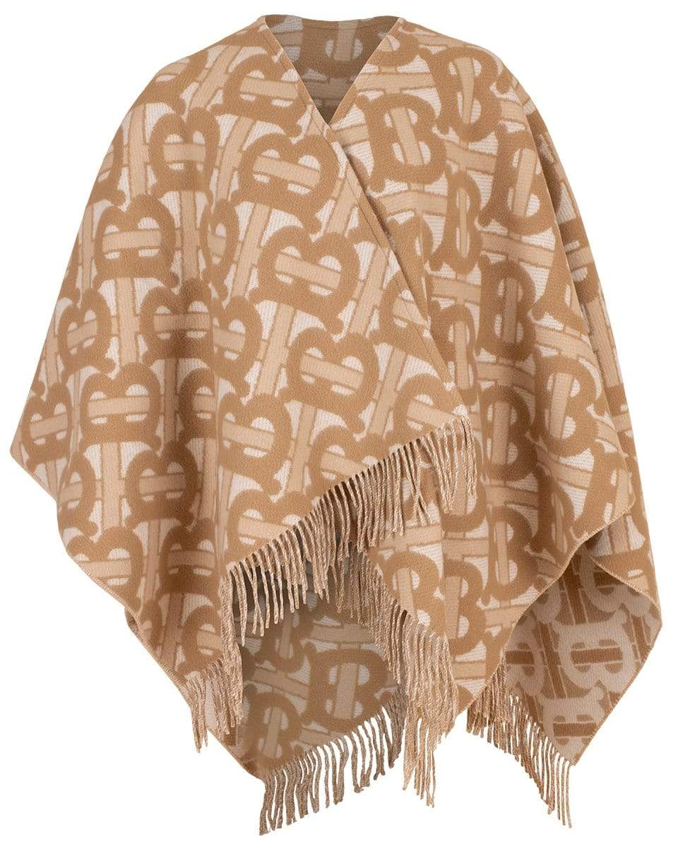 BURBERRY-Cashmere Charlotte Fringe Cape-SAND