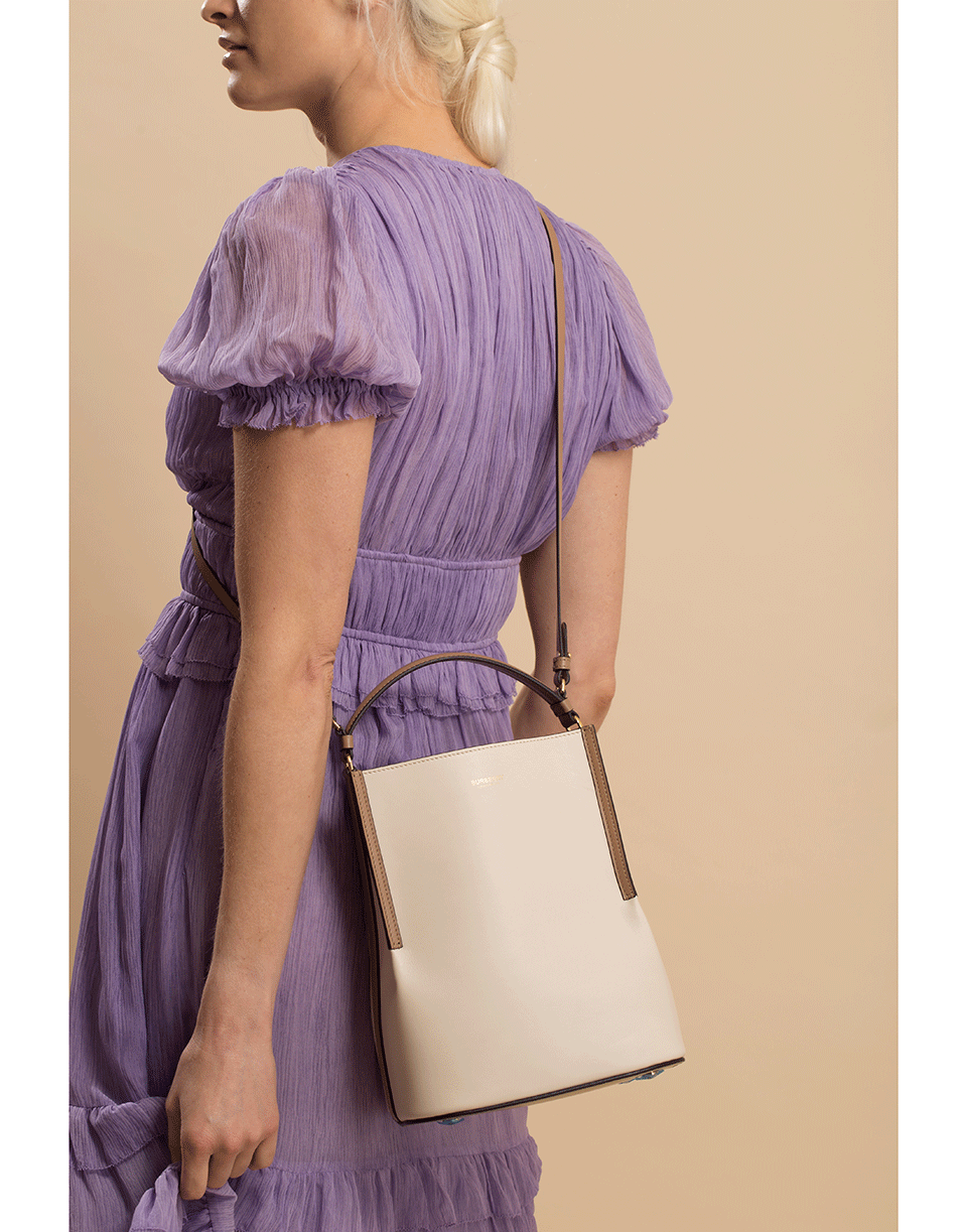 BURBERRY-Small Bi-Color Bucket Bag-BUTTERMI