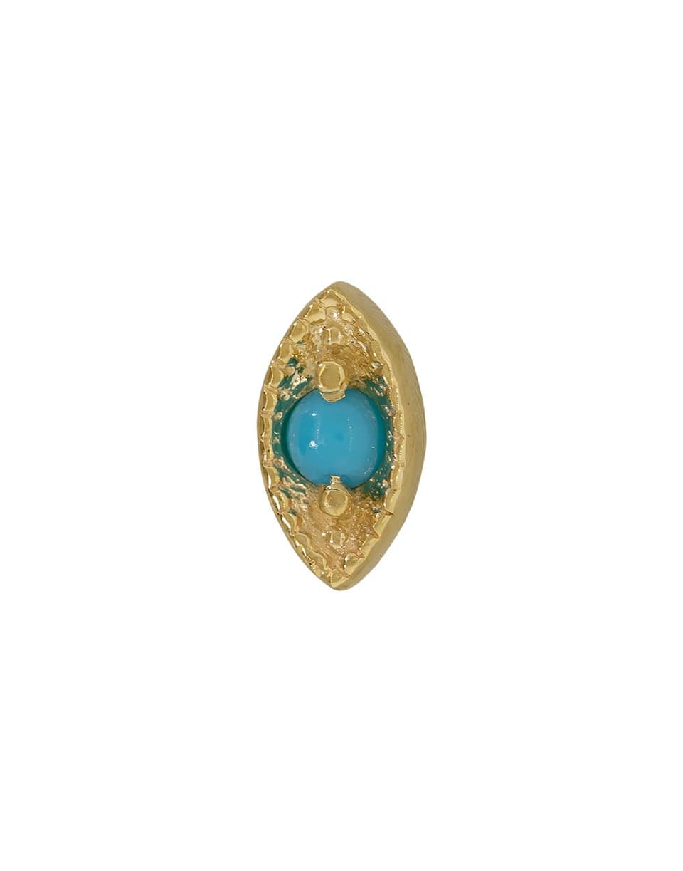 BVLA-Turquiose Marquise Harlequin Stud-YELLOW GOLD