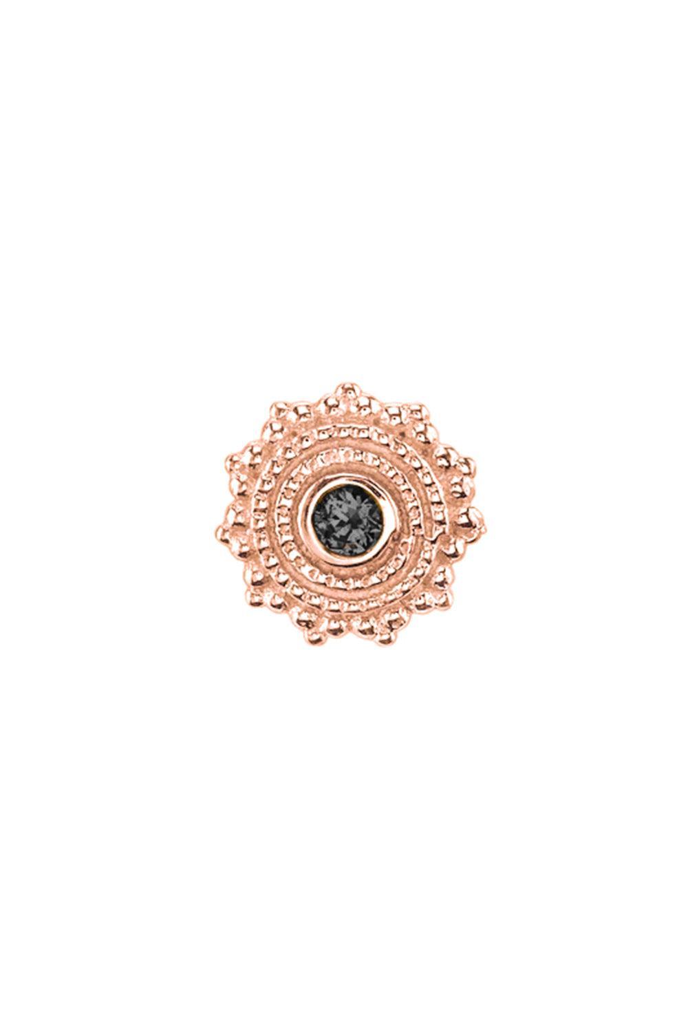 Black Diamond Afghan Ear End-ROSE GOLD-JEWELRYFINE JEWELPIERCING-BVLA