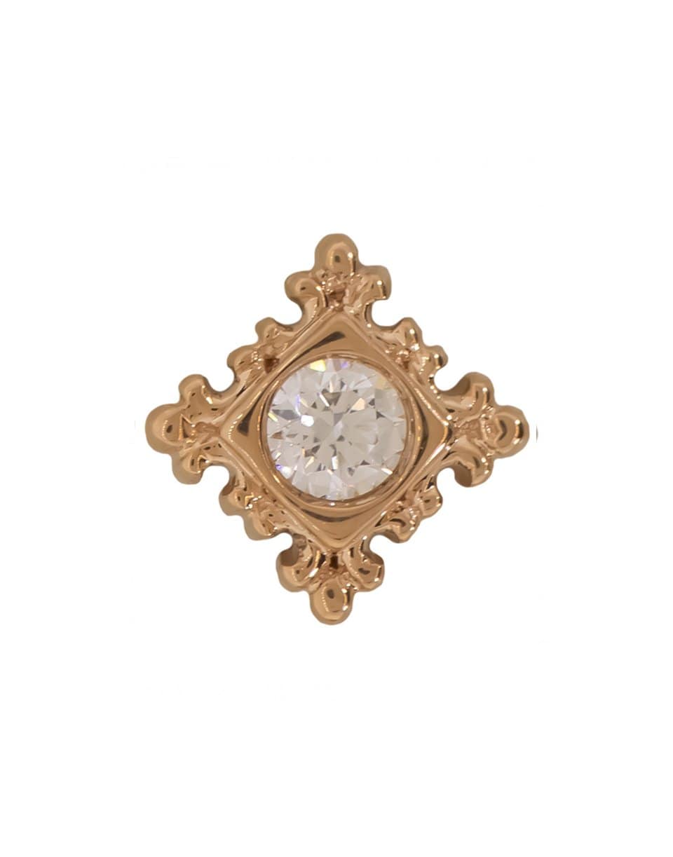 BVLA-Diamond Flourish Illusion Stud - 25G-ROSE GOLD