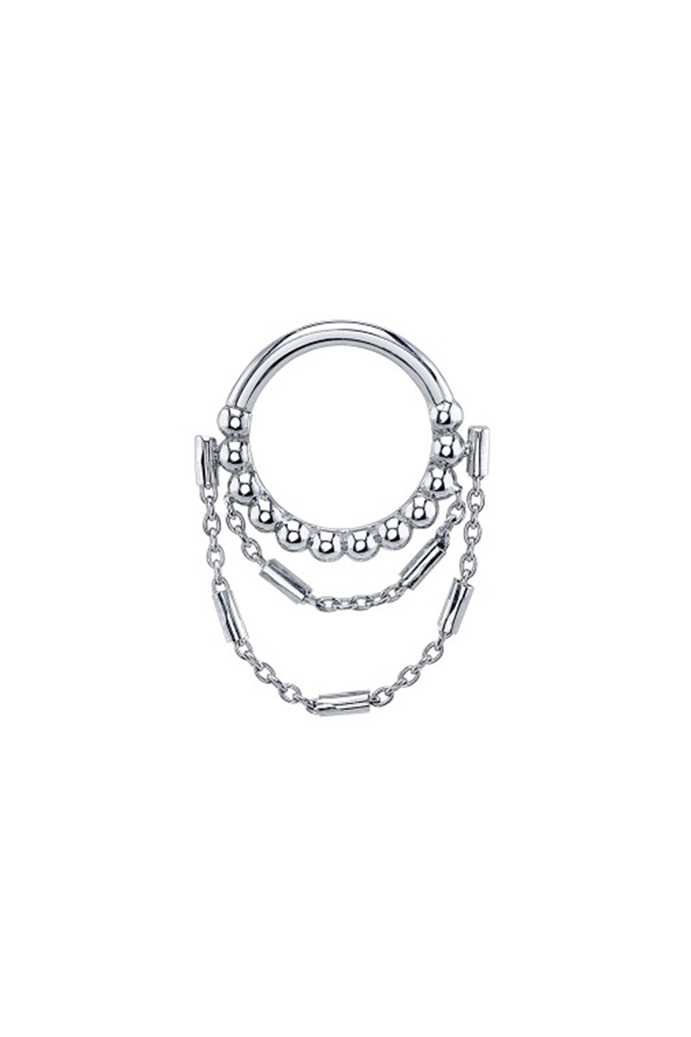 After Dark Seam Ear Ring-WHITE GOLD-18-JEWELRYFINE JEWELPIERCING-BVLA