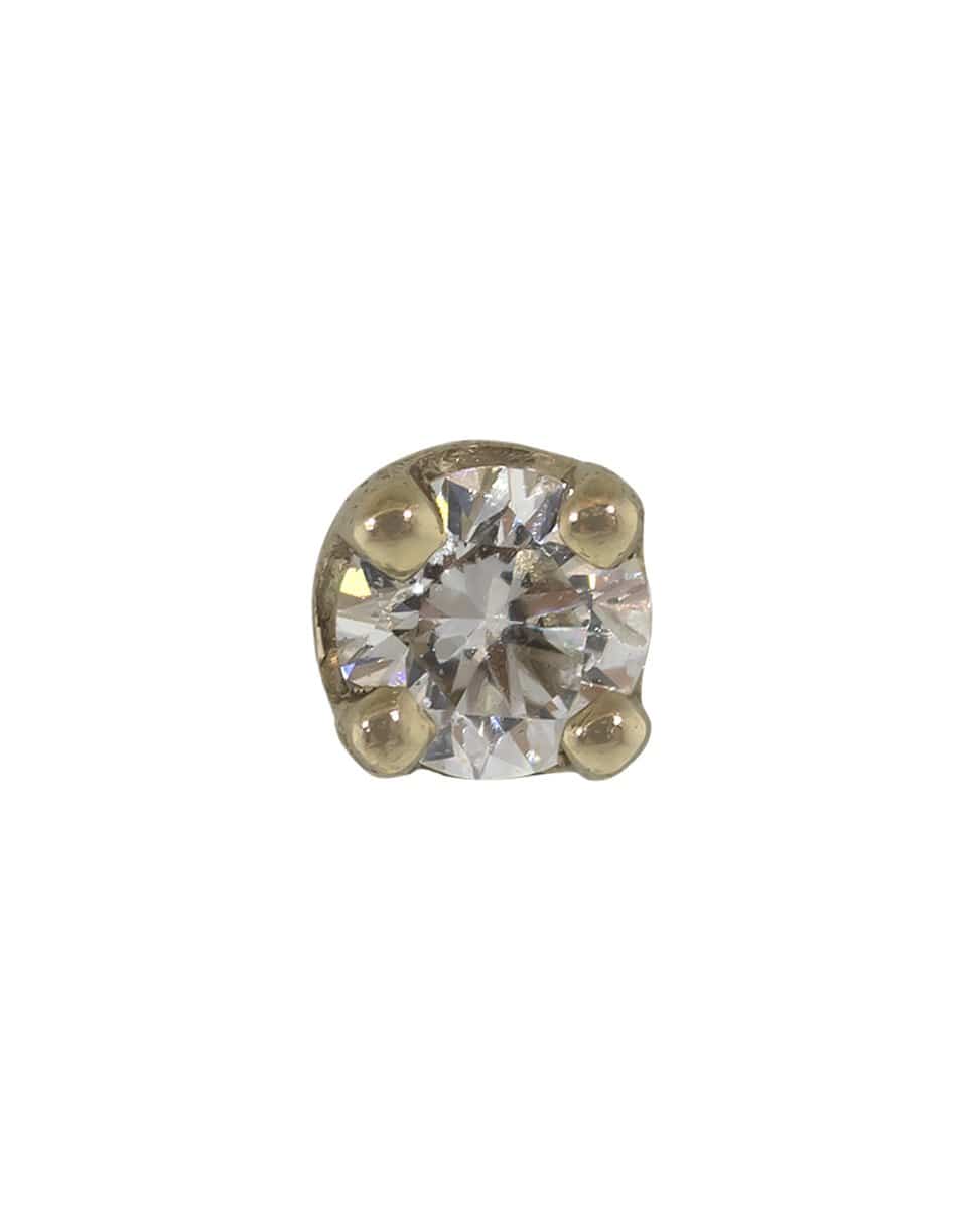 BVLA-White Diamond Stud-WHITE GOLD