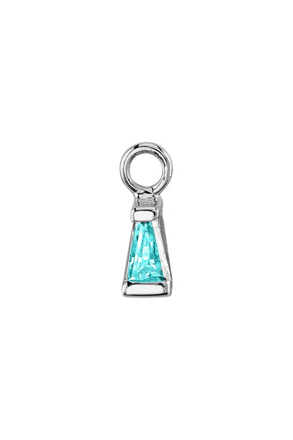 Aquamarine Tapered Ear Charm-WHITE GOLD-JEWELRYFINE JEWELPIERCING-BVLA