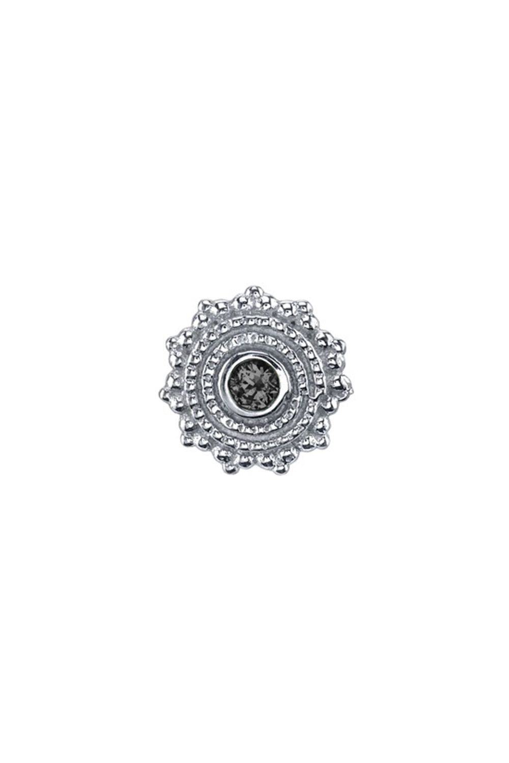 Black Diamond Afghan Ear End-WHITE GOLD-JEWELRYFINE JEWELPIERCING-BVLA
