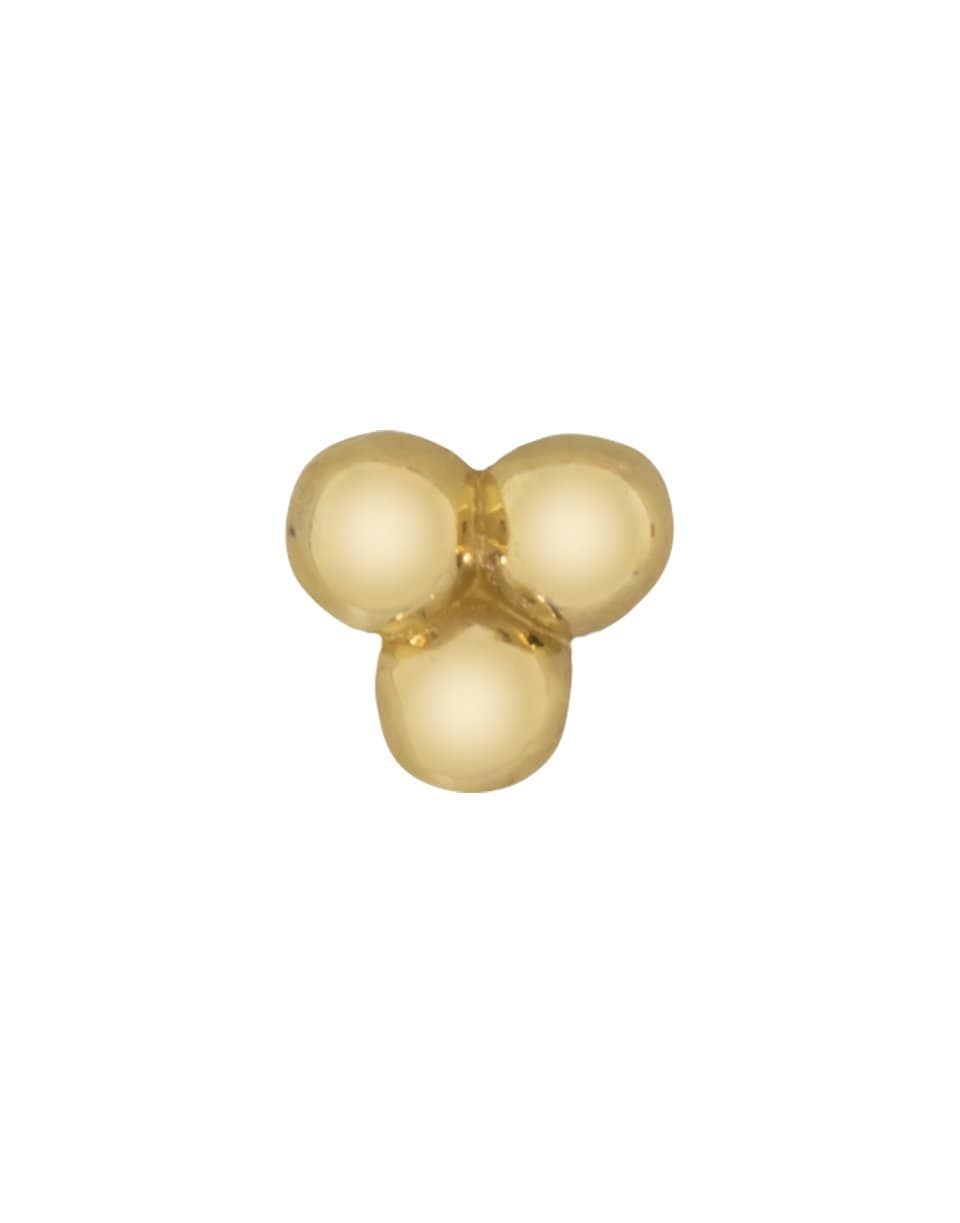 BVLA-1.25MM Yellow Gold Tri Bead Cluster Stud-YELLOW GOLD