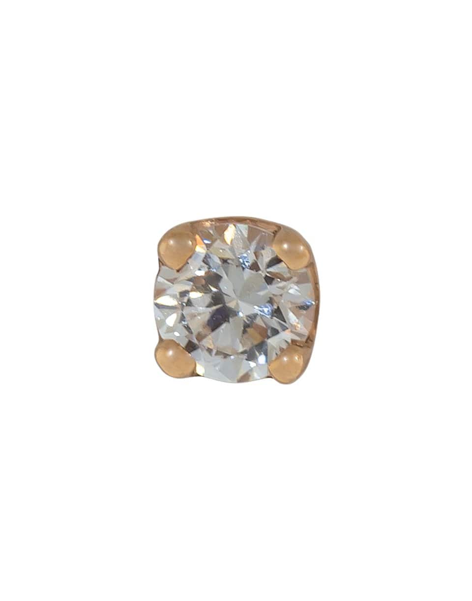 BVLA-White Diamond Stud-YELLOW GOLD