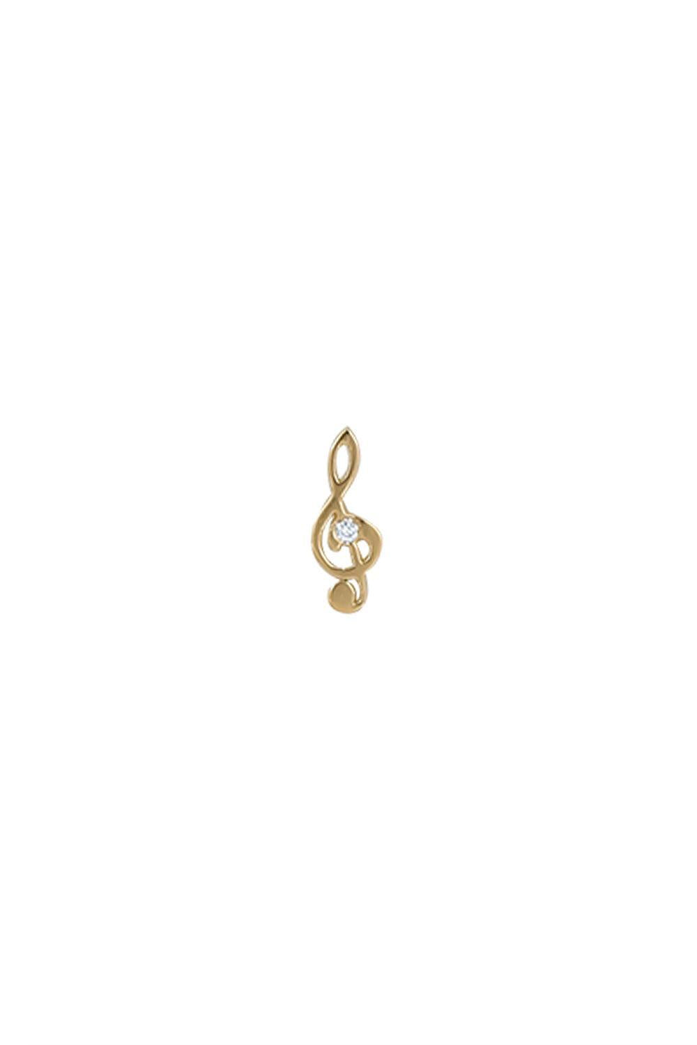 Diamond Treble Clef Ear Pin-YELLOW GOLD-JEWELRYFINE JEWELPIERCING-BVLA