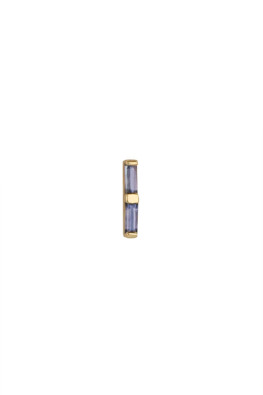 Double Bar Iolite Ear Pin-YELLOW GOLD-JEWELRYFINE JEWELPIERCING-BVLA