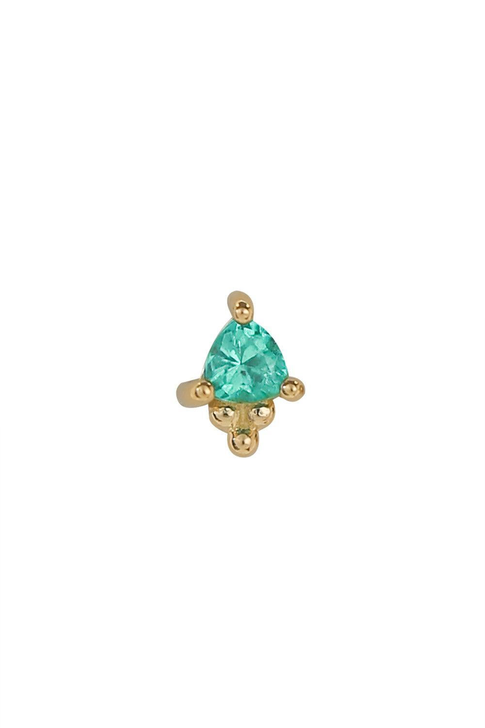 Emerald Timka Ear Pin-YELLOW GOLD-JEWELRYFINE JEWELPIERCING-BVLA